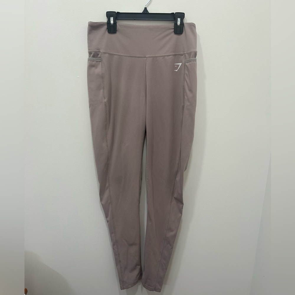 Gymshark‎ Leggings Size Large Taupe Dreamy High Rise Full Length Stretch